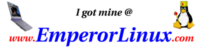 [EmperorLinux Logo:  Bumper Sticker]